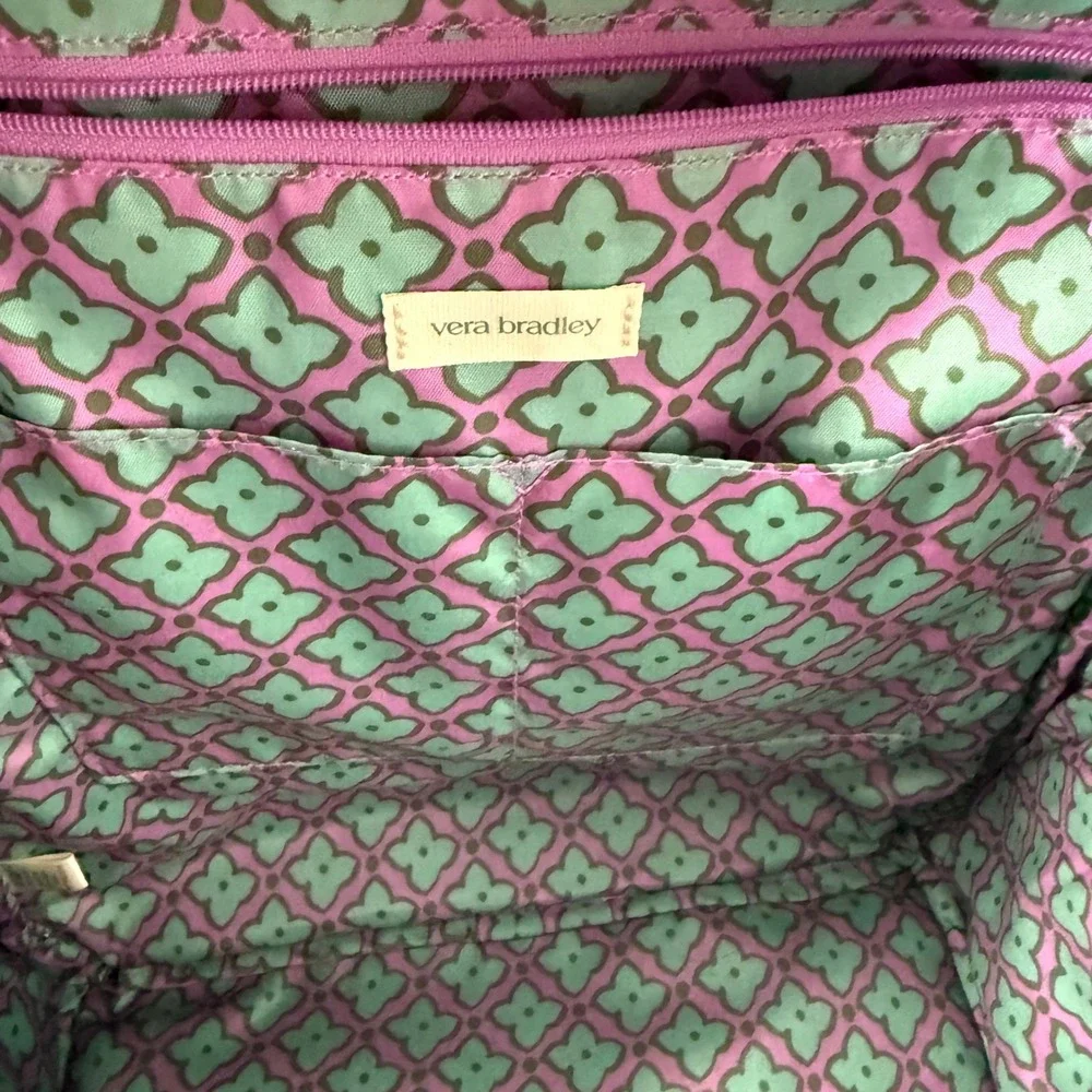 Vera Bradley Quilted Performance Twill Backpack and Lunch Bag Set Purple Orchad